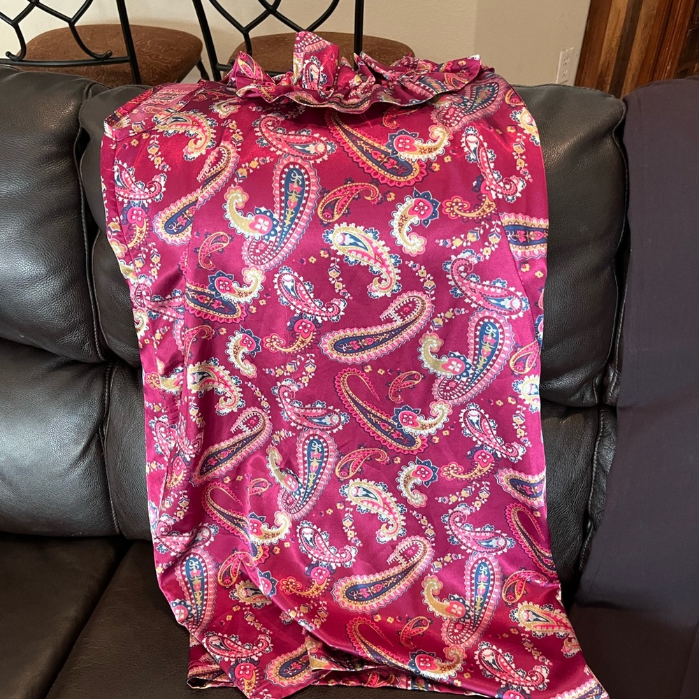 Paisley satiny feel dress.